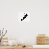 水上スキーの女性 ポスター (キッチン)