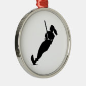 水上スキーの女性 メタルオーナメント (右)