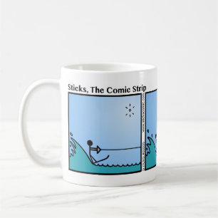 水上スキーのStickmanのおもしろいなマグ- 035 コーヒーマグカップ