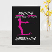 水上スキーはおもしろいを生き生きとさせる。スポーツ カード (黄色い花)