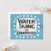水上スキーはグリーティングカードが過小評価 カード (正面/裏面インサイチュ)