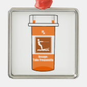 水上スキーは私の薬 メタルオーナメント (正面)