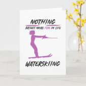 水上スキーほどおもしろいはない カード (黄色い花)