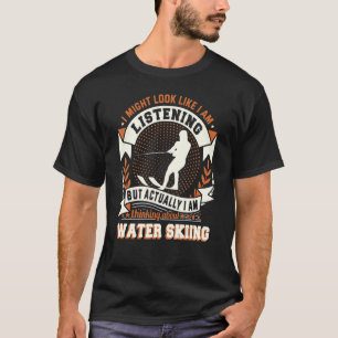 水上スキー水上スキーボートスキーケーブル Tシャツ
