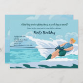 水上スキー男性 招待状 (正面/裏面)