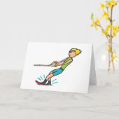 水上スキー カード (黄色い花)