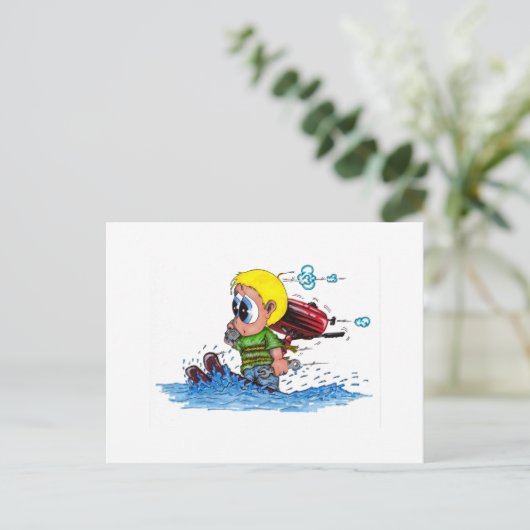 水上スキー ポストカード (スタンド正面)