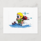 水上スキー ポストカード (正面)