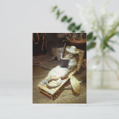 水上ネズミが船上生活を楽しむ ポストカード (スタンド正面)