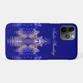 水上ブルークリスタルフラクタルパーソナル Case-Mate iPhoneケース (裏面(横))