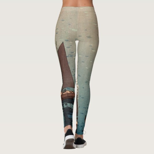 水上日本ののボート印刷レギンス レギンス (裏面)