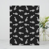 水上機航空機シルエットプリントパターンデザイン シーズンカード (スタンド正面)