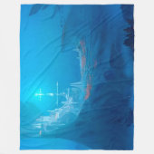 水上都市の フリースブランケット (正面)