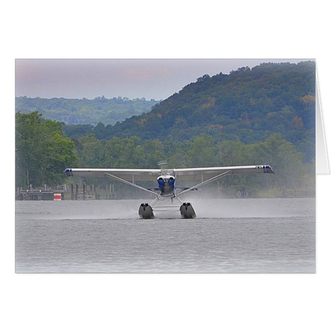 水上飛行機のノテカード (正面横)