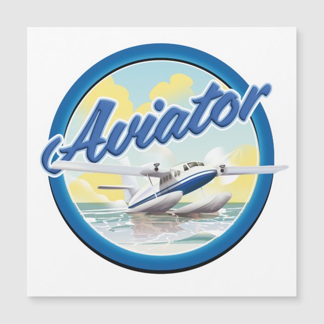 水上飛行機の青いロゴ (正面)