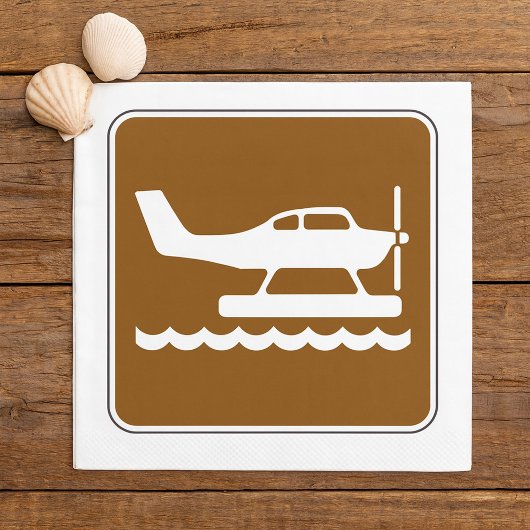 水上飛行機サイン スタンダードランチョンナプキン