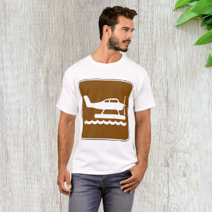 水上飛行機サイン Tシャツ