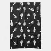 水上飛行機シルエットプリントパターンデザイン キッチンタオル (縦)