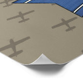 水上飛行機 航空アドベンチャー ポスター (角)