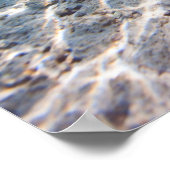 水下および水上の熱帯島 ポスター (角)