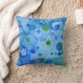 水下の青と緑の枕 クッション (ブランケット)