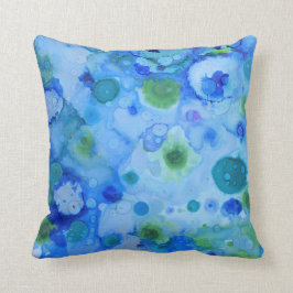 水下の青と緑の枕 クッション