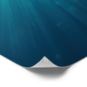 水下ブルーホエールスモール ポスター (角)