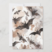 水不気味色こうもりハローウィンパーティ 招待状 (裏面)