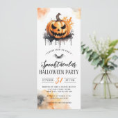 水不気味色ジャック・オ・ランタンハローウィンパーティ 招待状 (スタンド正面)