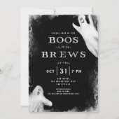 水不気味色幽霊たちハローウィンパーティ招待状 シーズンカード (正面)