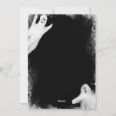 水不気味色幽霊たちハローウィンパーティ招待状 シーズンカード (裏面)