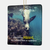 水中おもしろいライオン セラミックオーナメント (左)