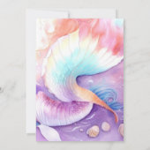 水中お洒落人魚の赤ちゃんシャワー 招待状 (裏面)