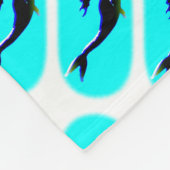 水中から上がる人魚 フリースブランケット (角)