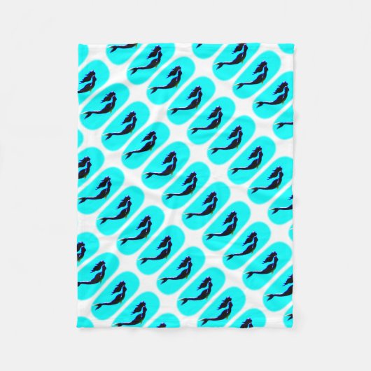 水中から上がる人魚 フリースブランケット (正面)