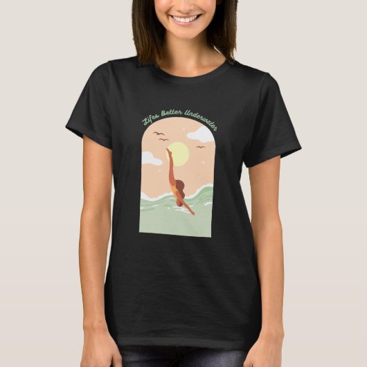 水中での生活の向上Tシャツ Tシャツ (正面)