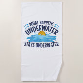 水中で何が起こるか ビーチタオル (正面)