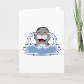 水中で暮らすアザラシ カード (正面)