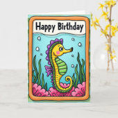 水中で楽しむ誕生日カード カード (黄色い花)