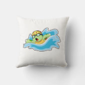 水中で泳ぐ亀 クッション (裏面)