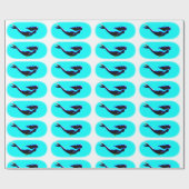 水中で泳ぐ人魚の模様 ラッピングペーパー (フラット)