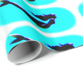 水中で泳ぐ人魚の模様 ラッピングペーパー (ロールコーナー)