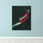 水中で泳ぐ女の子の写真ファンタジー キャンバスプリント (インサイチュ (ウッドフロア))