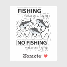 水中で泳ぐ魚の魚釣り シール