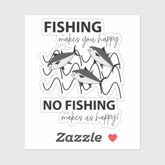 水中で泳ぐ魚の魚釣り シール (シート)