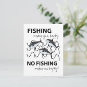 水中で泳ぐ魚の魚釣り ポストカード (スタンド正面)