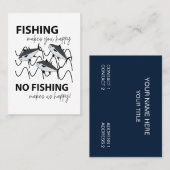 水中で泳ぐ魚の魚釣り 名刺 (正面/裏面)