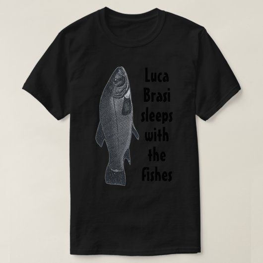 水中で泳ぐ魚 Tシャツ (デザイン正面)