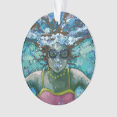 水中で泳ぐ オーナメント (正面)