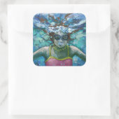 水中で泳ぐ スクエアシール (バッグ)